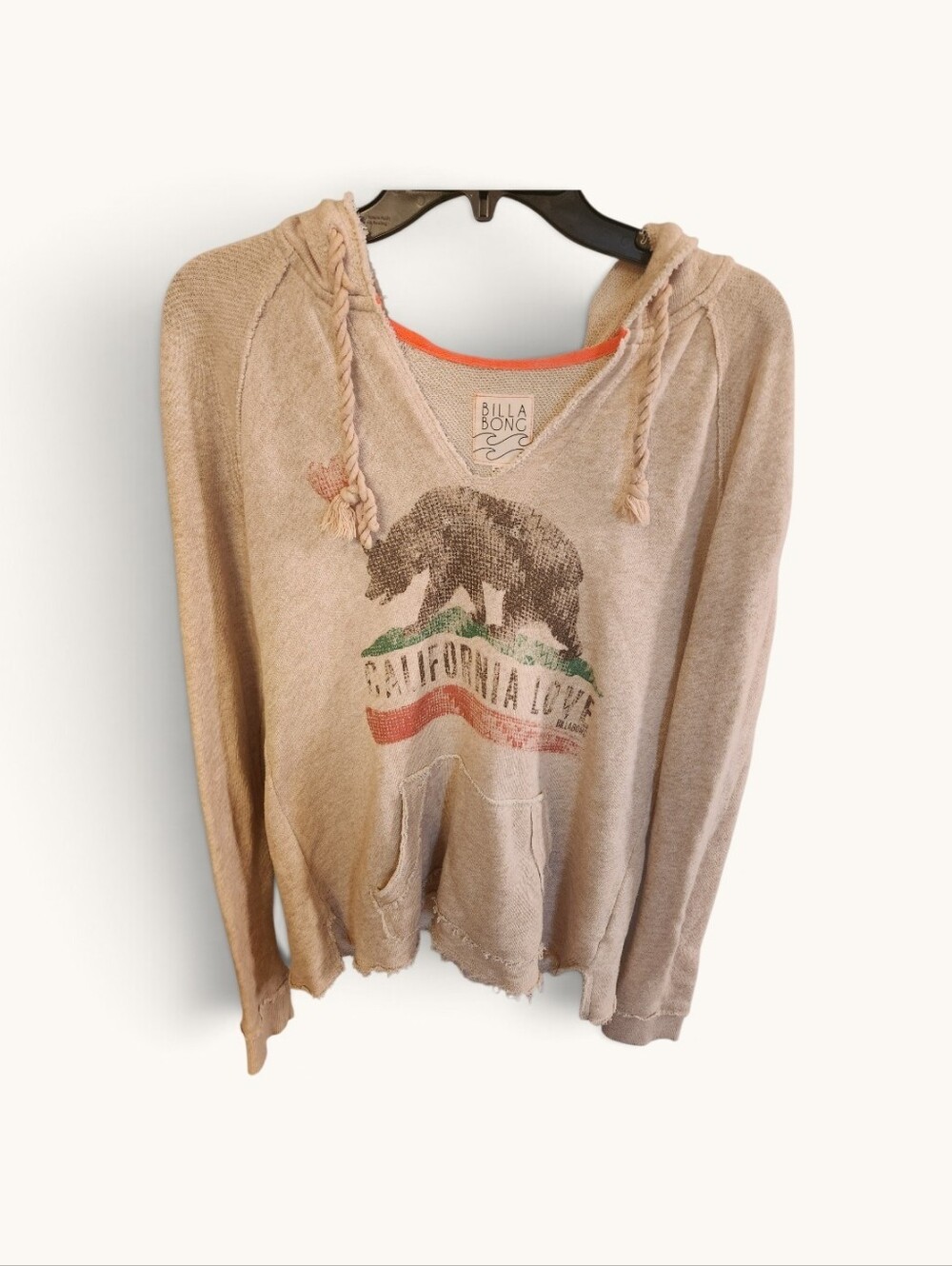 Billabong Ladies Cream Graphic Hoodie  - California Bear